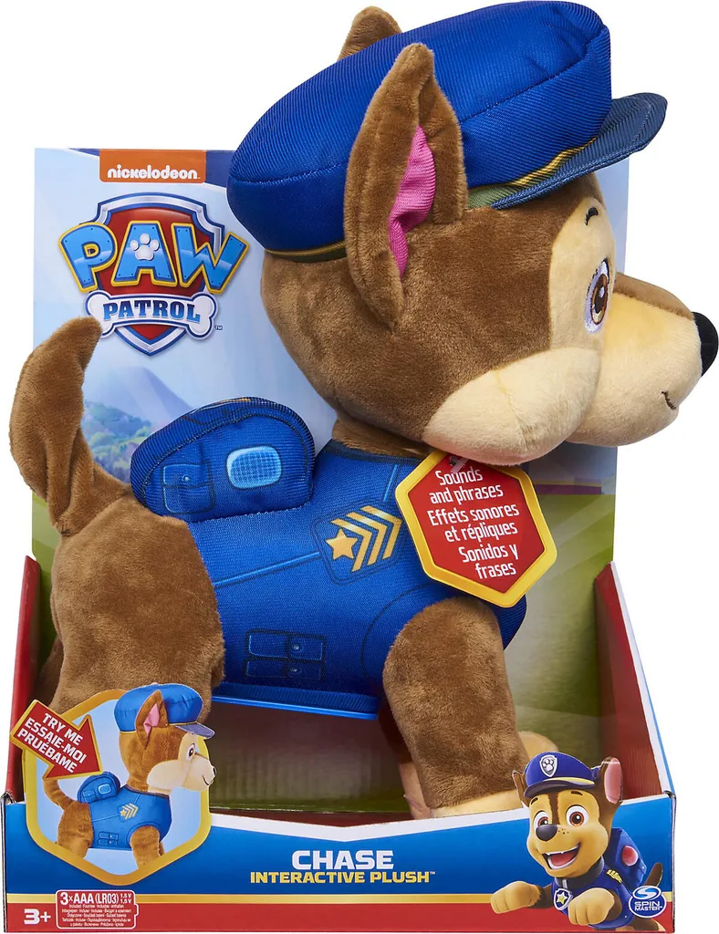 Spin Master Spielwaren PAW Patrol Interaktives Plüschtier Chase Ca. 32 Cm Kuscheltiere Teddies & Plüschfiguren Spinmasterauswahl 3 Spin Master Spielwaren PAW Patrol Interaktives Plüschtier Chase Ca. 32 Cm Kuscheltiere Teddies & Plüschfiguren Spinmasterauswahl