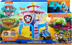 SPIN MASTER 10137753 - Paw Patrol Dinorettung Hauptquartier, Spielset Mit Beweglicher Kommando Zentr.
