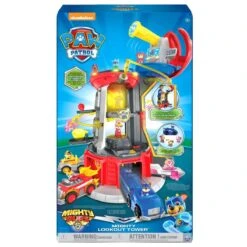 Spin Master 6063582 (20135914) - Mighty Lookout Tower, Mit Fahrzeug Und 4 Figuren