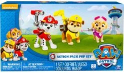 Spin Master 6024060 (20067177) - Action Pack Pup Set, 3 Figuren: Marshall, Rubble & Skye