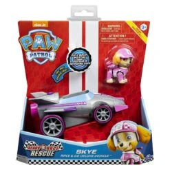 Spin Master 6058586 (20119528) - Race & Go Deluxe Vehicle, Fahrzeug Skye