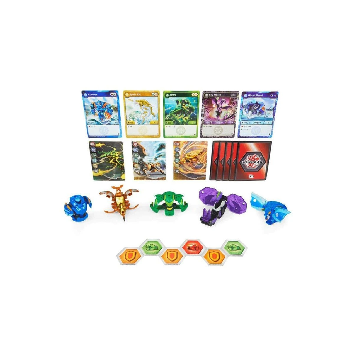 Spin Master 6060272 (20134987) - Geogan Brawler Pack - Sky Horse, Ghost Beast, Jettra, Auratoa & Spear Fin 4 Spin Master 6060272 (20134987) - Geogan Brawler Pack - Sky Horse, Ghost Beast, Jettra, Auratoa & Spear Fin – Bild 2