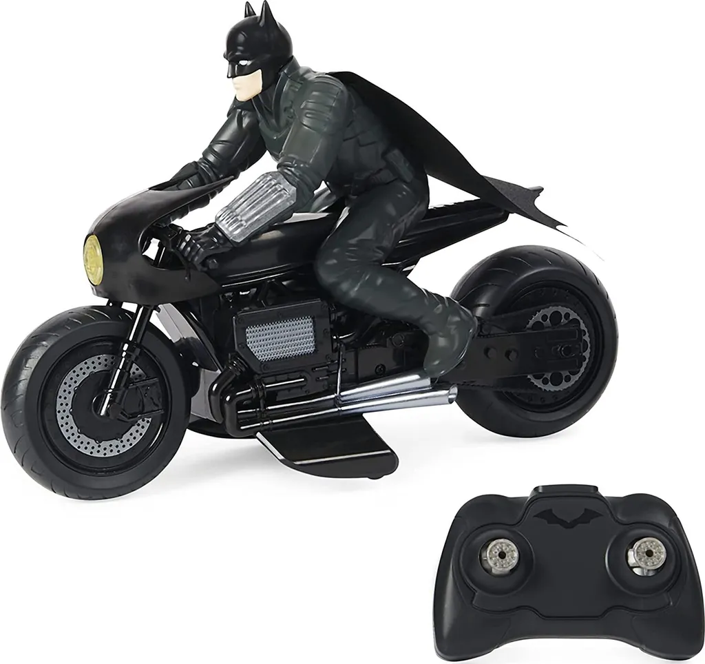 SPIN MASTER Dc Comics 6060490 The Batcycle RC With Rider Action Figur, Official Batman Movie Styling, Kids Toys For Boys Girls Ages 4 And Up 3 SPIN MASTER Dc Comics 6060490 The Batcycle RC With Rider Action Figur, Official Batman Movie Styling, Kids Toys For Boys Girls Ages 4 And Up