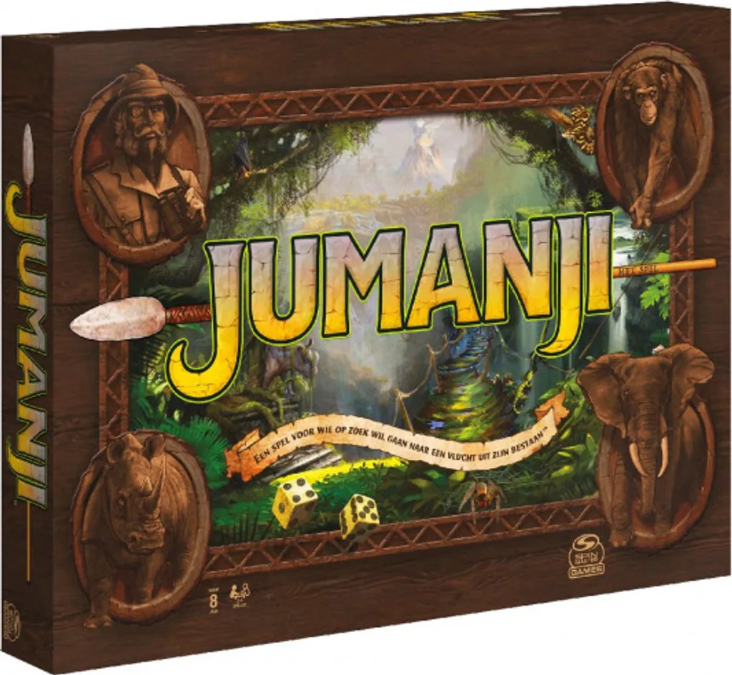 Spin Master Jumanji: Das Spiel, Die Neueste Ausgabe Des Klassischen Abenteuer-Brettspiels Für Kinder Und Familien, Brettspiel, Rennen, 8 Jahr(e)