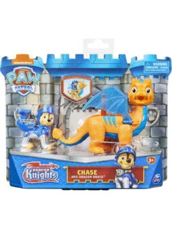 Spin Master Spielwaren Paw Patrol, Rescue Knights Chase Und Dragon Draco Actionfiguren-Set, Spielzeug Geeignet Für Kinder Ab 3 Jahren Actionfiguren Actionfiguren Spinmasterauswahl Pawrescueknights