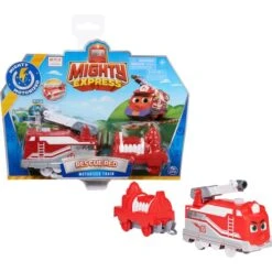 Spin Master Mighty Express Motorisierter Zug Roter Retter, Spielfahrzeug