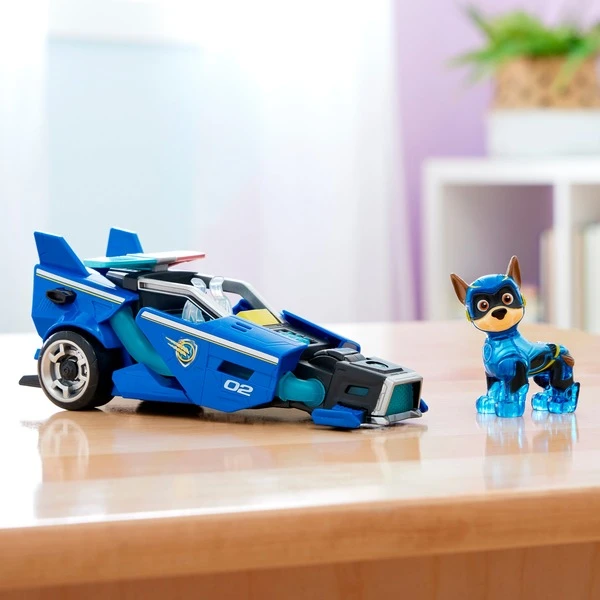 Spin Master Paw Patrol Mighty Kinofilm - Basis Fahrzeug Von Chase Mit Welpenfigur, Spielfahrzeug – Bild 6