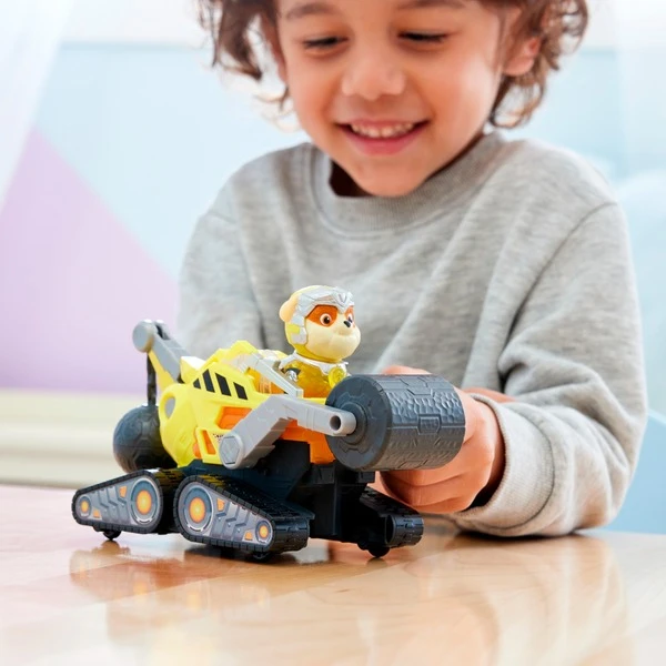 Spin Master Paw Patrol Mighty Kinofilm - Basis Fahrzeug Von Rubble Mit Welpenfigur, Spielfahrzeug – Bild 8