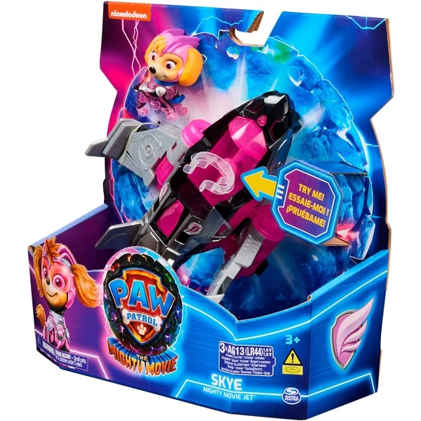 Spin Master Paw Patrol Mighty Kinofilm - Basis Fahrzeug Von Skye Mit Welpenfigur, Spielfahrzeug – Bild 3
