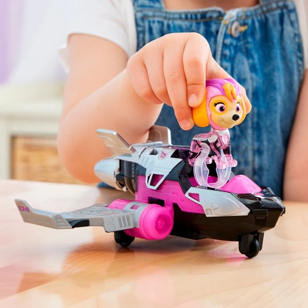 Spin Master Paw Patrol Mighty Kinofilm - Basis Fahrzeug Von Skye Mit Welpenfigur, Spielfahrzeug – Bild 5