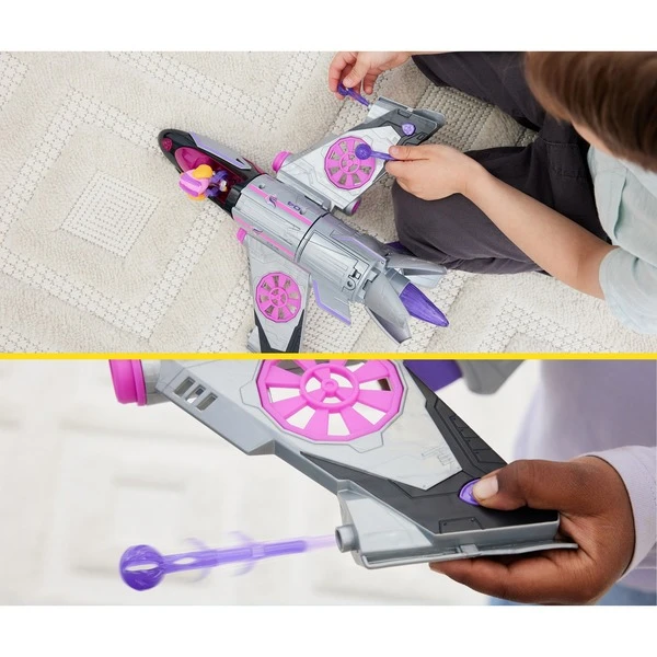 Spin Master Paw Patrol: Der Mighty Kinofilm, Skyes Deluxe Superhelden-Jet Inkl. Skye Figur, Spielfahrzeug – Bild 5