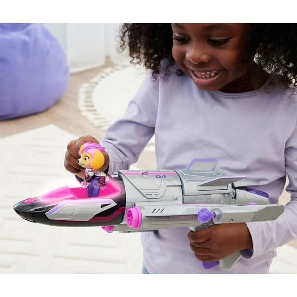 Spin Master Paw Patrol: Der Mighty Kinofilm, Skyes Deluxe Superhelden-Jet Inkl. Skye Figur, Spielfahrzeug – Bild 8