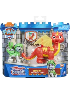 Spin Master Spielwaren Paw Patrol, Rescue Knights Rocky Und Dragon Flame Actionfiguren-Set, Spielzeug Geeignet Für Kinder Ab 3 Jahren Actionfiguren Actionfiguren Spinmasterauswahl Pawrescueknights