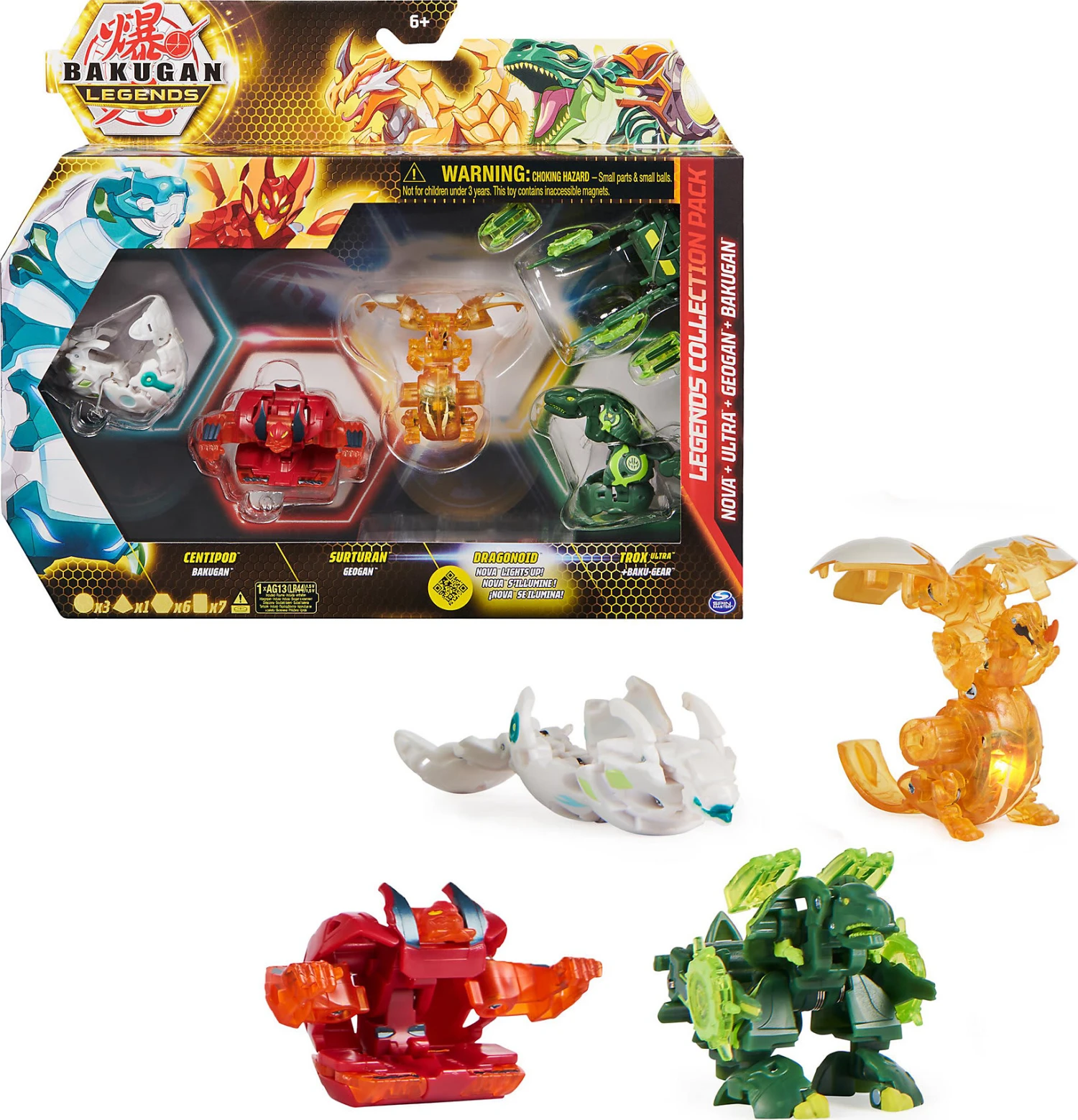 SPIN MASTER Bakugan Legends Collection Pack, Viererpack Mit Centipod Bakugan, Surturan... 3 SPIN MASTER Bakugan Legends Collection Pack, Viererpack Mit Centipod Bakugan, Surturan...