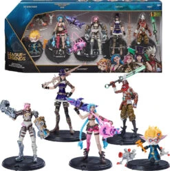 SPIN MASTER League Of Legends - 10cm Actionfiguren 5er Pack (Vi, Caitlyn, Ekko, Heimerd...