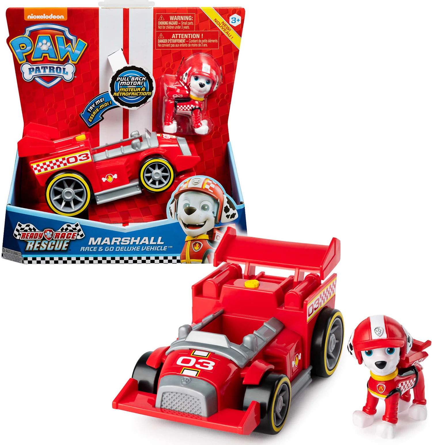 SPIN MASTER PAW Patrol Ready Race Rescue - Marshalls Race & Go Deluxe Basis Fahrzeug...