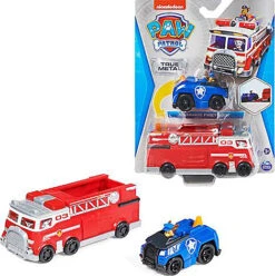 SPIN MASTER Paw Patrol True Metal Team Fahrzeuge 2er Set Mit Feuerwehrwagen Und Chase...