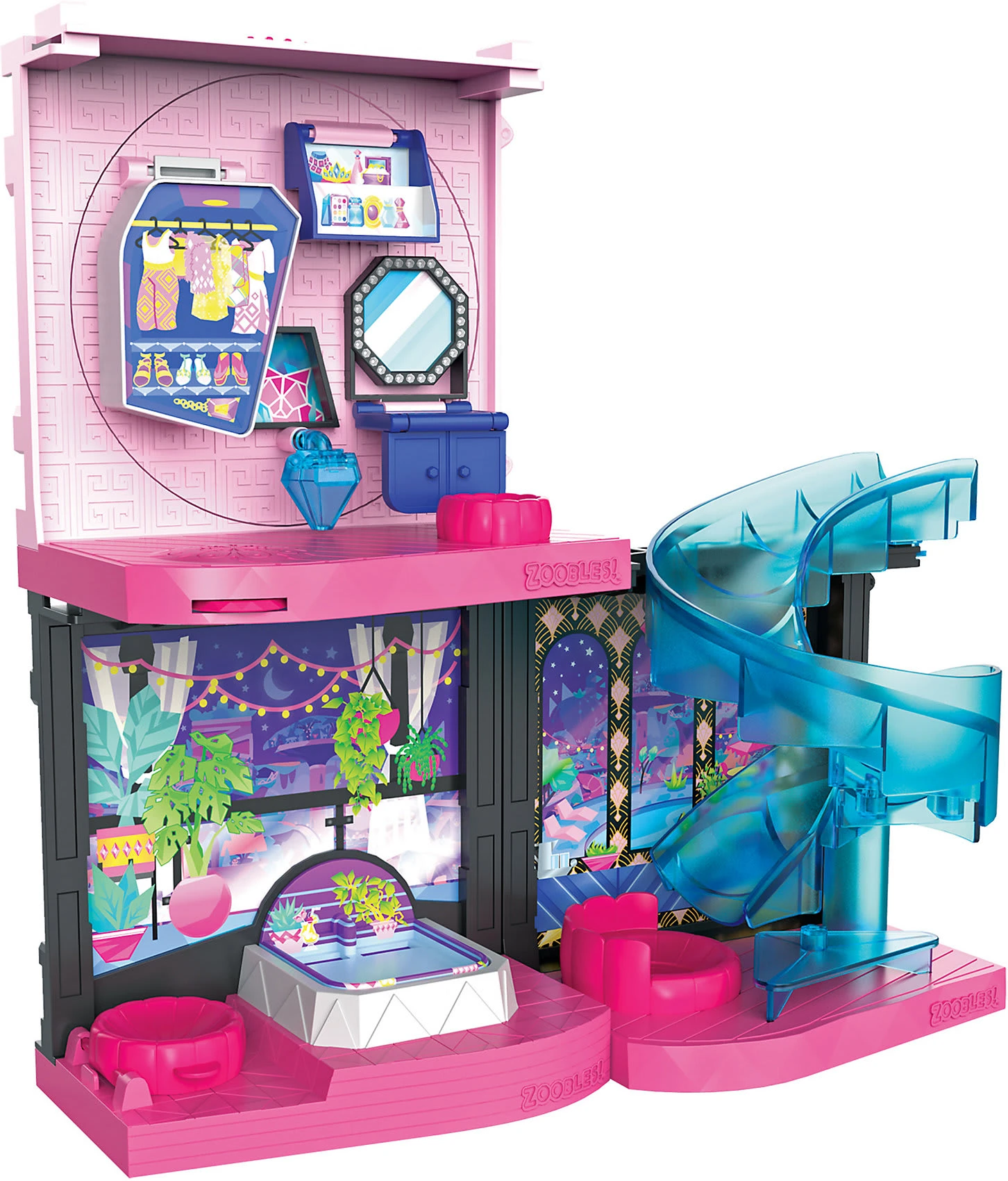 SPIN MASTER Zoobles Magic Mansion Traumhaus Zum Verwandeln Mit 6 Zimmern, Rutsche 4 SPIN MASTER Zoobles Magic Mansion Traumhaus Zum Verwandeln Mit 6 Zimmern, Rutsche – Bild 2